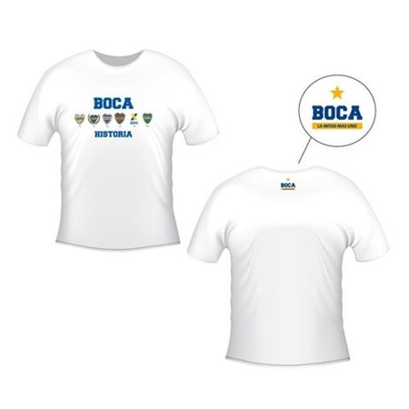 BOCA JUNIORS Boca Juniors CABJTH1WM Historias Logos White M CABJTH1WM